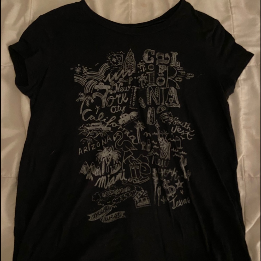 Black “travel” short sleeve